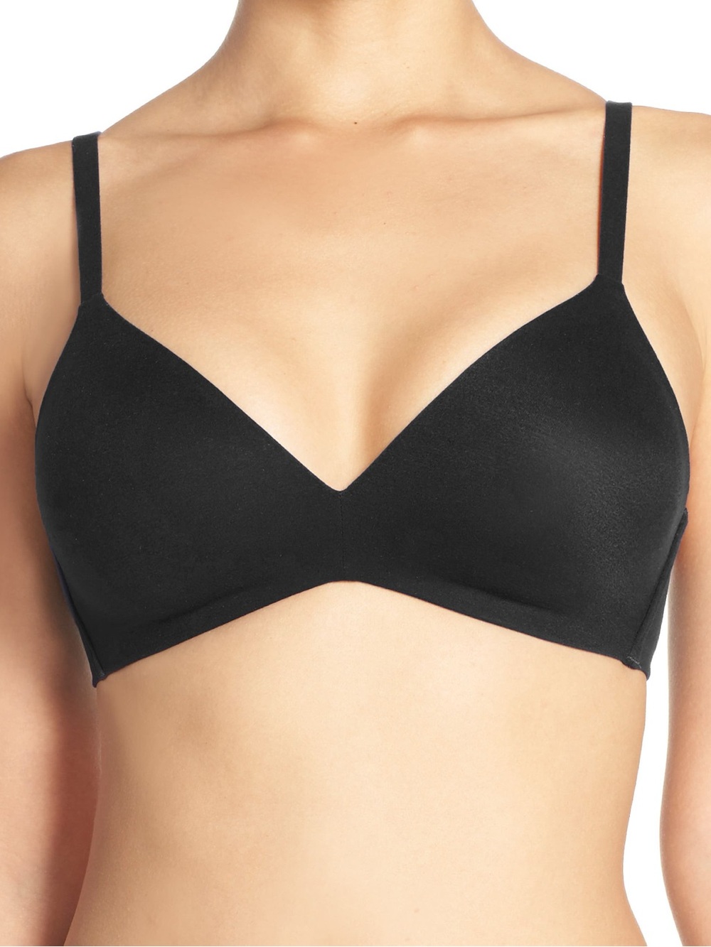 Wacoal How Perfect Wire Free T-Shirt Bra 852189 Black Soft Contour Cup 36D